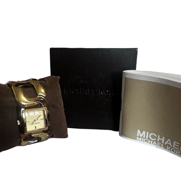 Michael Kors Tortoise Acetate Women's Watch Complete w/ Box & Card - Picture 1 of 5